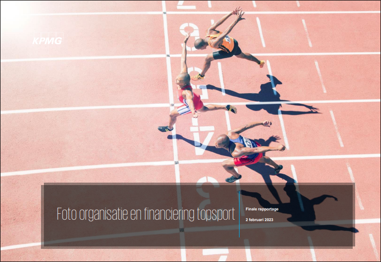 Omslag KPMG rapport: Foto organisatie en financiering topsport