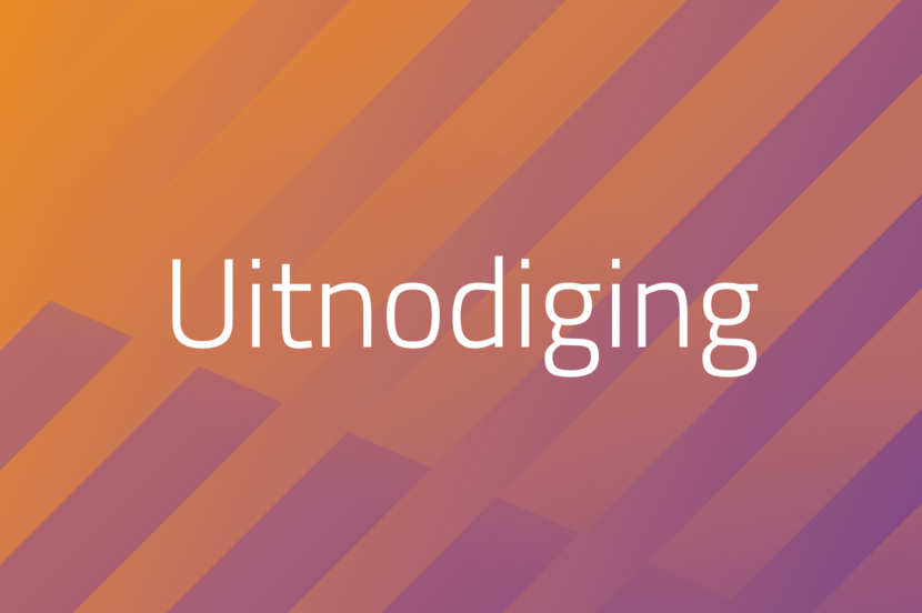 afbeelding met strepen en het woord uitnodiging erop